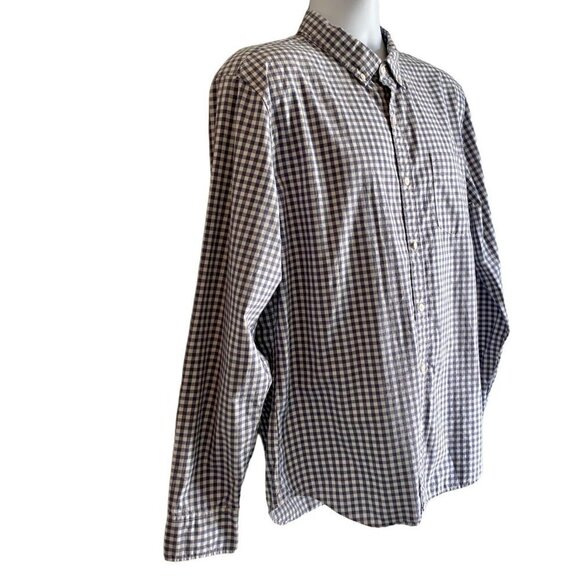 Bonobos Blueish Grey Checkered Long Sleeve Button Down Shirt Slim Fit XL - Picture 4 of 10